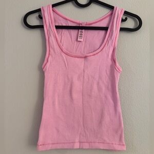 SKIMS Cotton Rib Tank in Bubblegum Size S